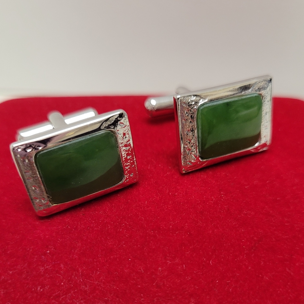 Jade Cuff Links Set - image 3